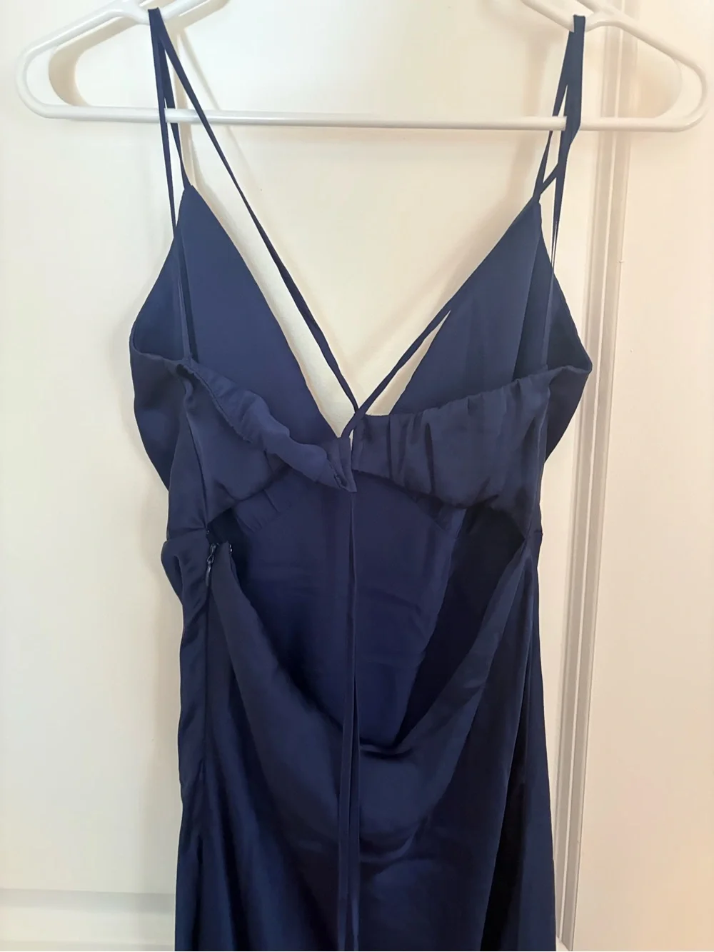 Abercrombie & Fitch Navy Slip Tie-Back Maxi Dress